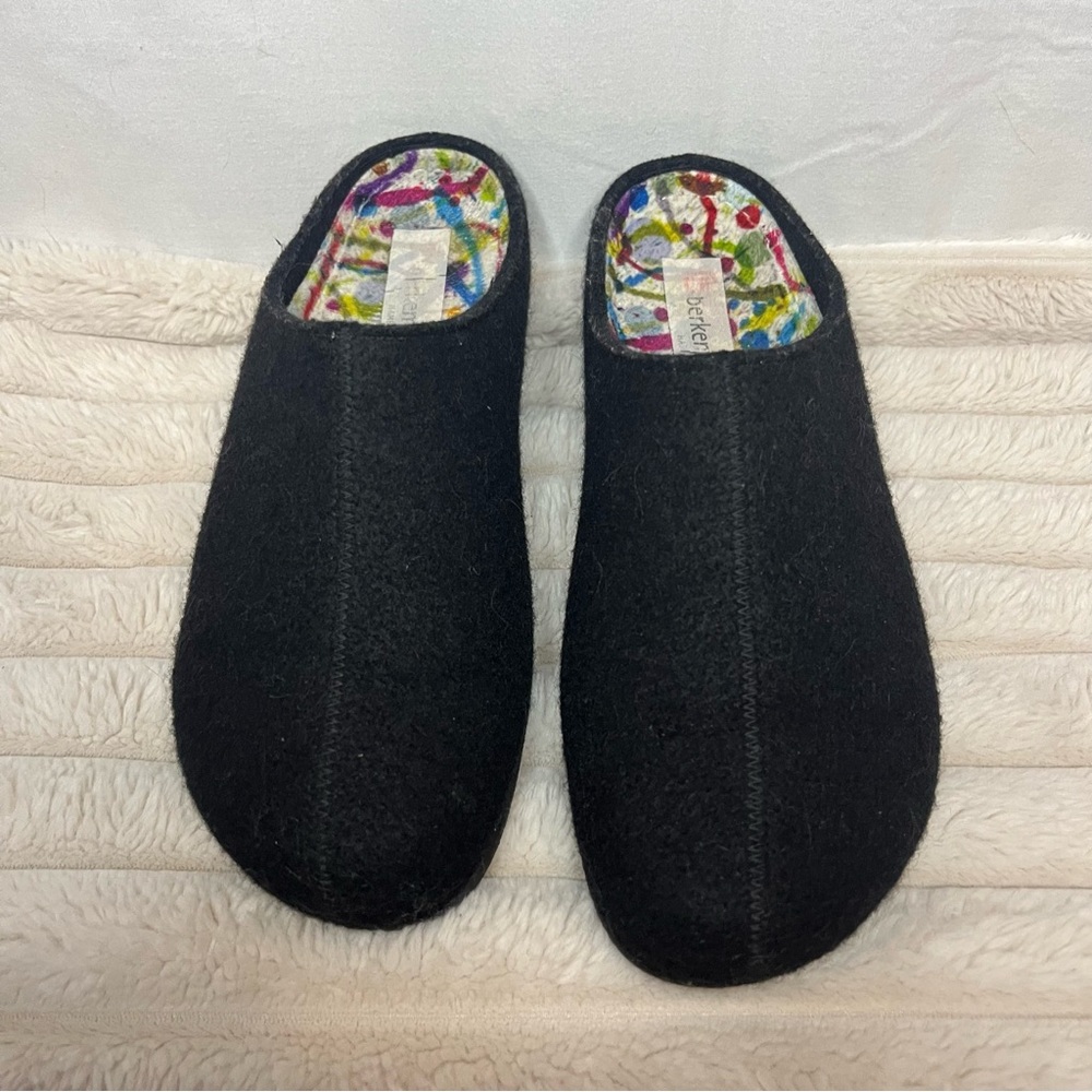 Berkemann Wool Felt Mule/Clogs Womens Sz US 8 EU 40  Scandi Style
